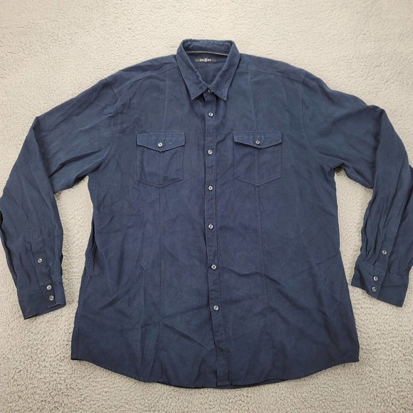 Zagiri Shirt Mens‎ XL Blue Button Up Long Sleeve Pockets Casual - Picture 1 of 14